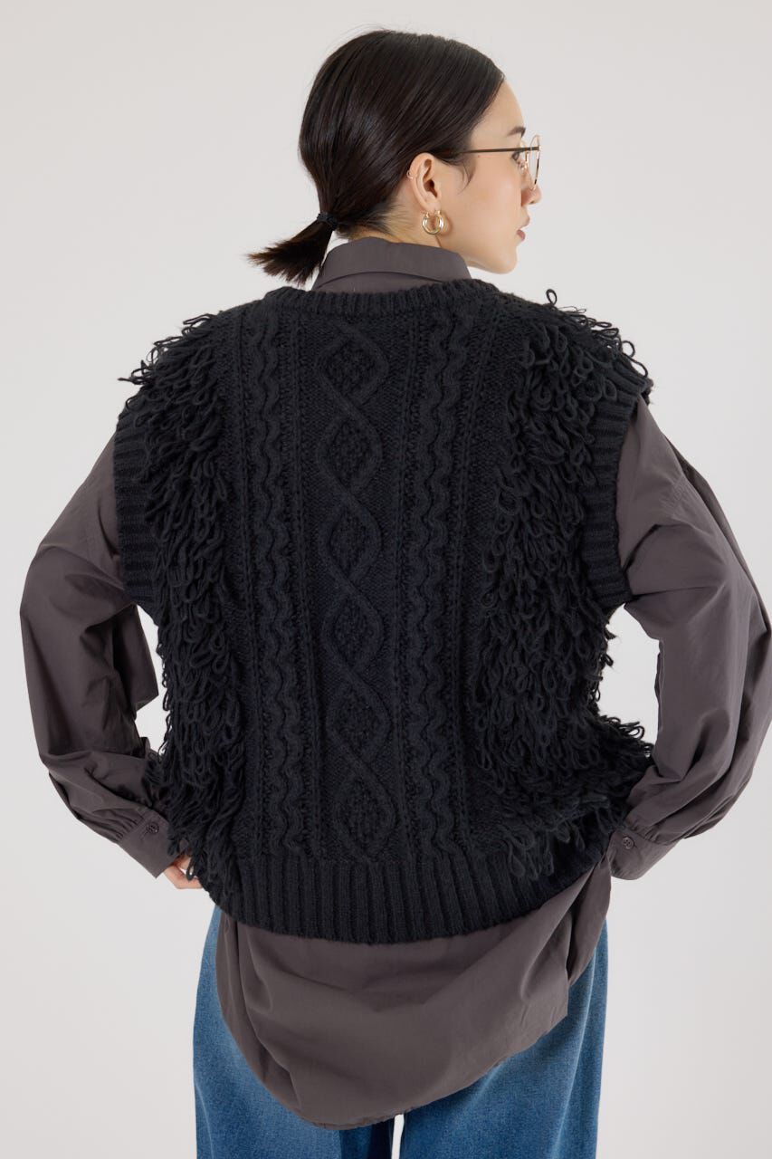 RODEO CROWNS「ケーブルニットベスト」|ニット・セーター|