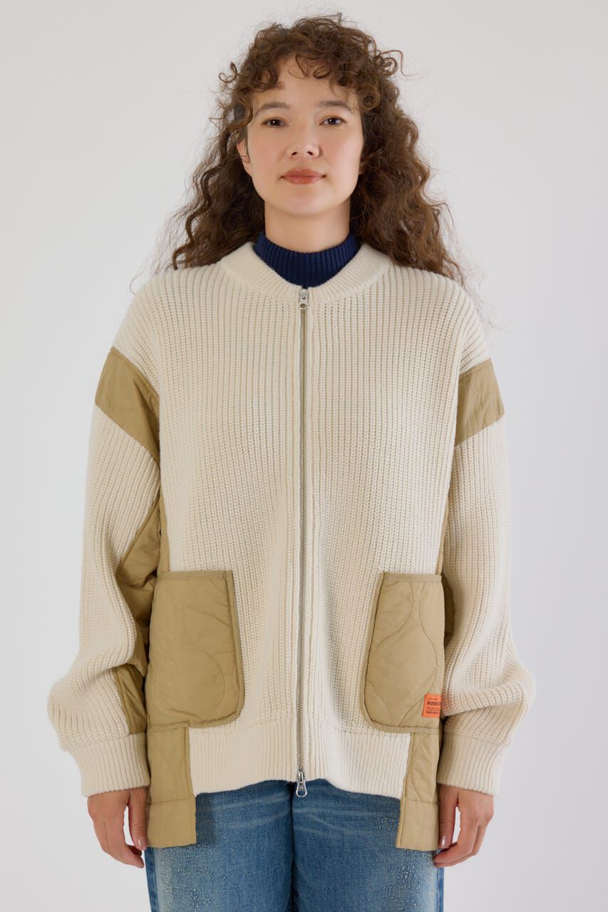 RODEO CROWNS「キルトドッキングニットブルゾン」|カーディガン|