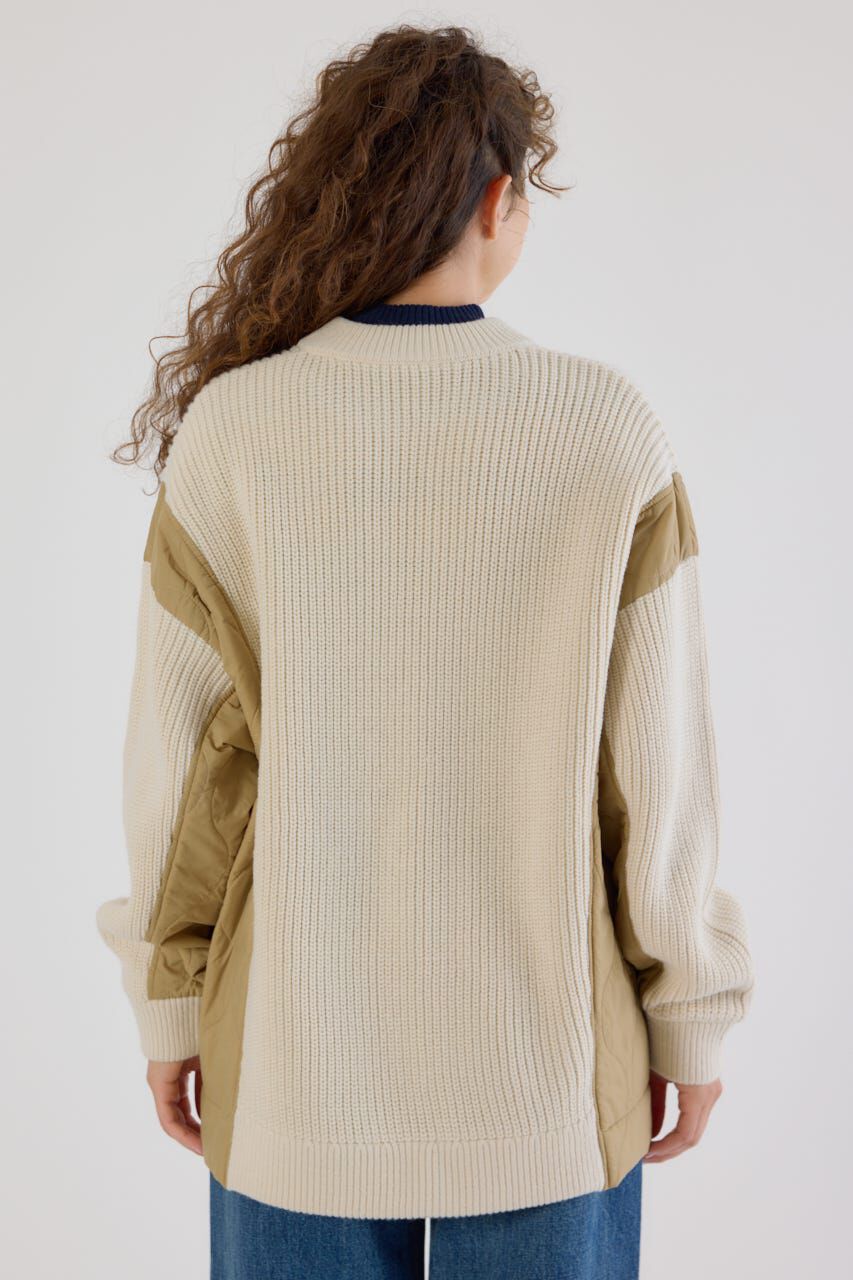 RODEO CROWNS「キルトドッキングニットブルゾン」|カーディガン|