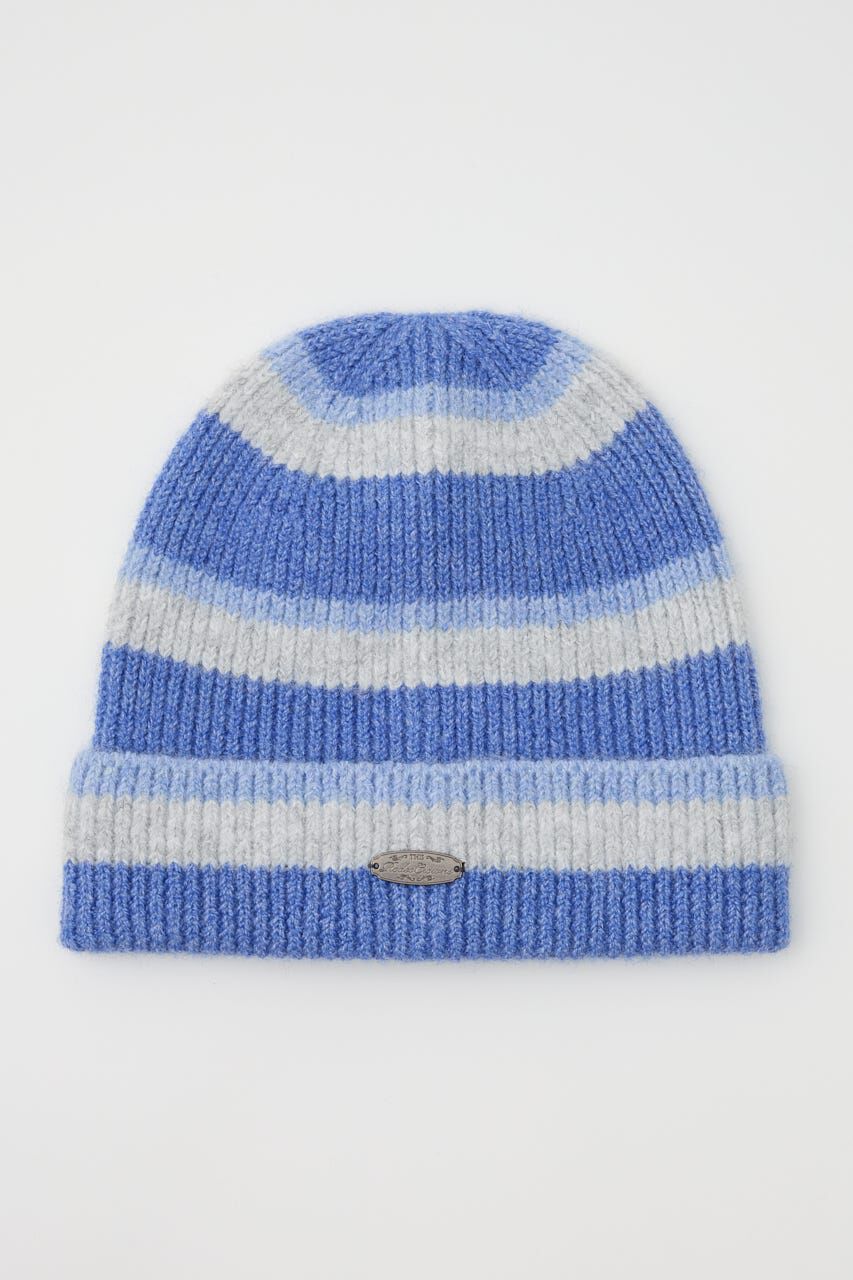 RODEO CROWNS「ボーダーモヘアニットビーニー」|その他|柄BLU5