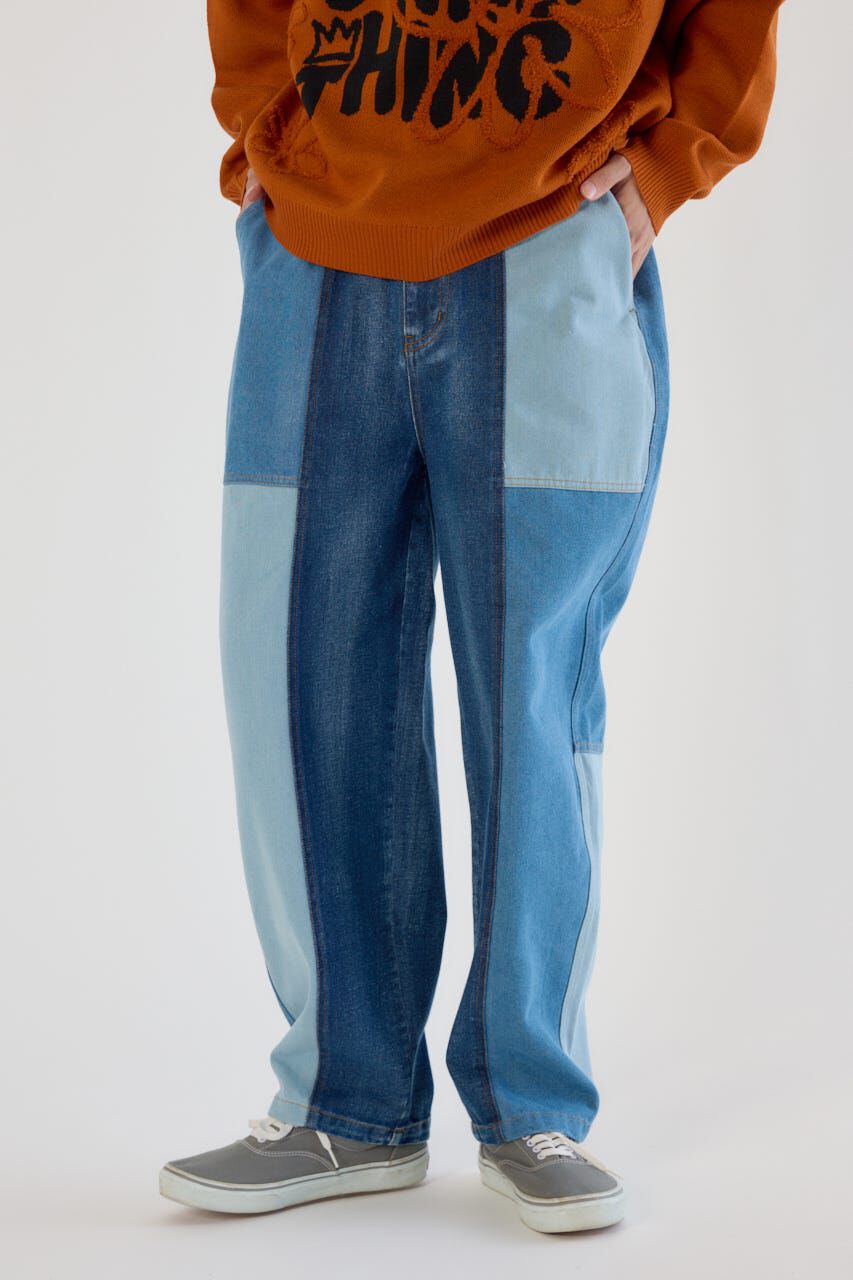 RODEO CROWNS「パッチワークバレルデニムパンツ」|デニム|