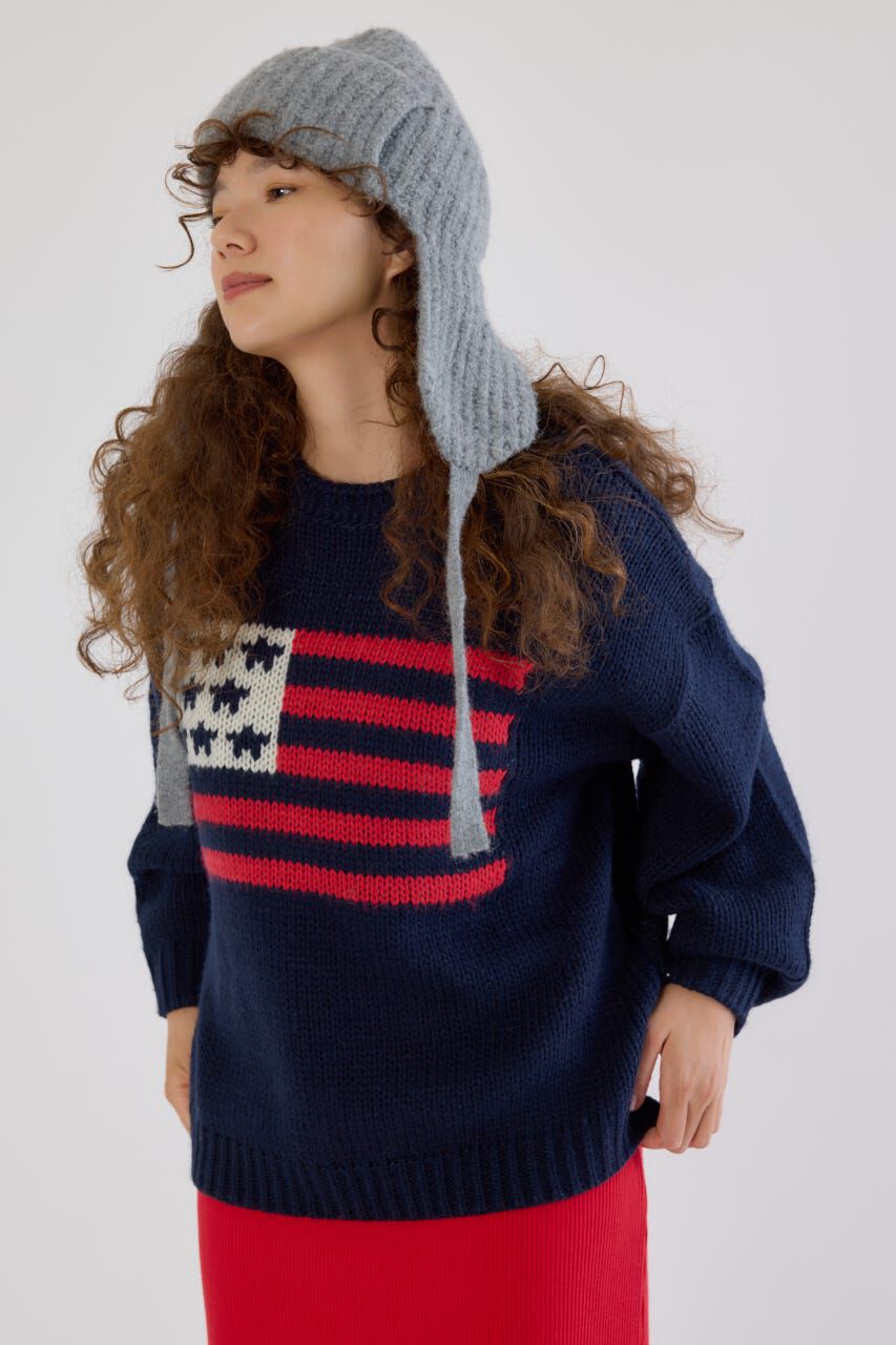 RODEO CROWNS「ローゲージジャガードニットトップス」|ニット・セーター|