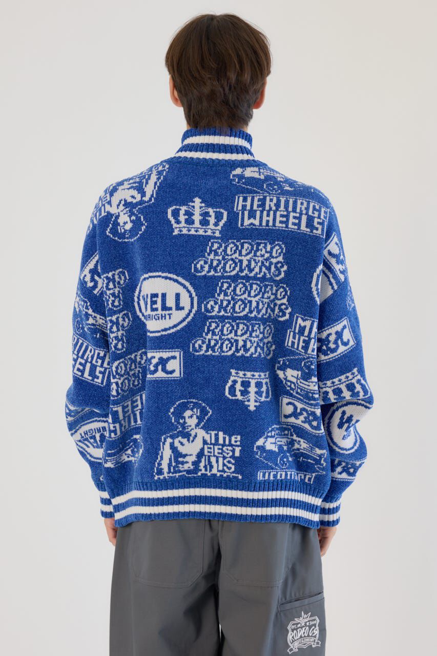 RODEO CROWNS「グラフィティーニットスタジャン」|ブルゾン・スタジャン|