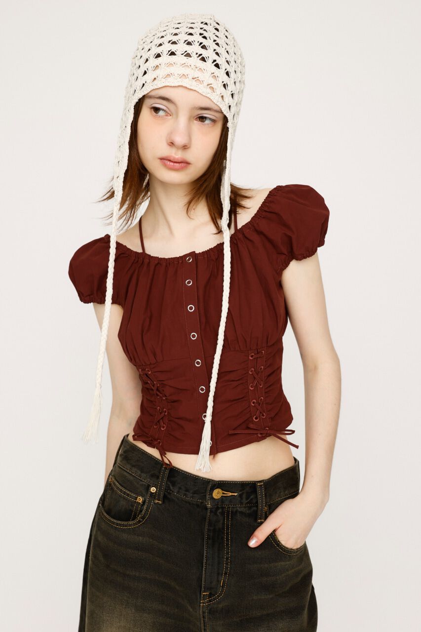 SLY「FRONT LACE UP ブラウス」|シャツ・ブラウス|