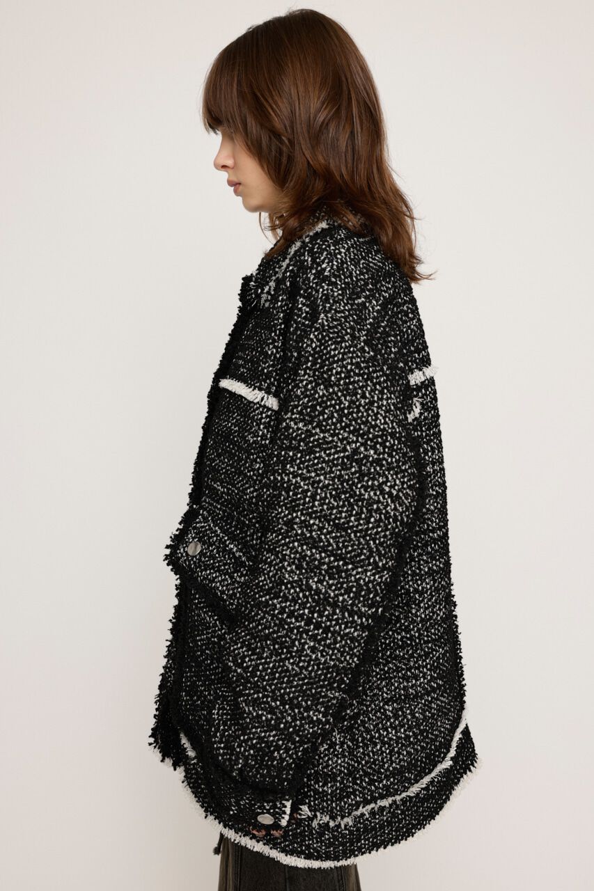 SLY「CUT OFF TWEED OVER ブルゾン」|ブルゾン・スタジャン|