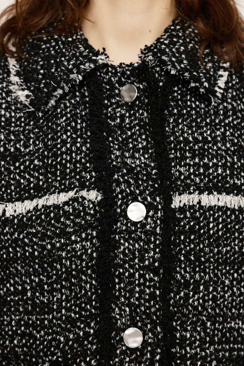 SLY「CUT OFF TWEED OVER ブルゾン」|ブルゾン・スタジャン|