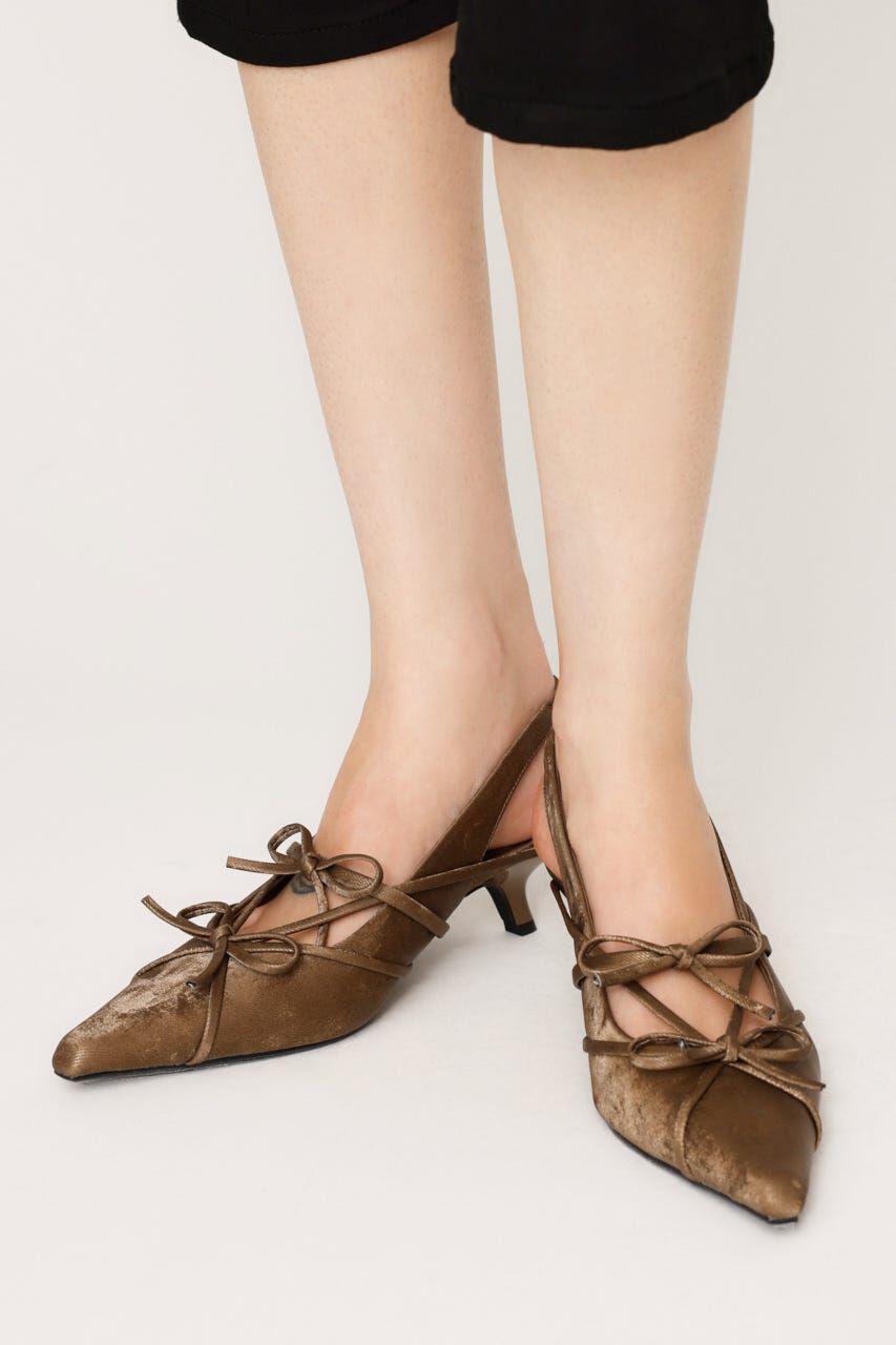 SLY「SLING BACK RIBBON ミュール」|サンダル|BEG