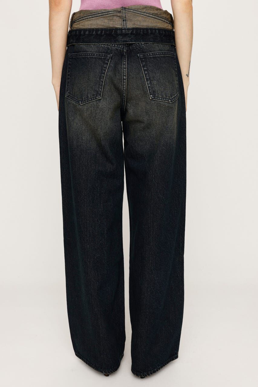 SLY「LAYERED STRAIGHT DENIM パンツ」|デニム|