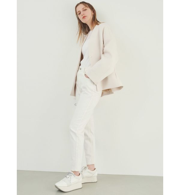 ELENDEEK「FORM SHORT CT」|ノーカラーコート|