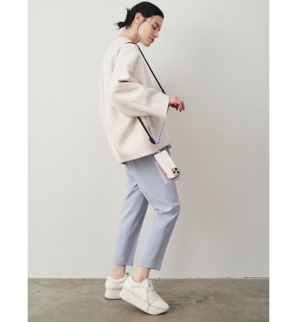 ELENDEEK「FORM SHORT CT」|ノーカラーコート|