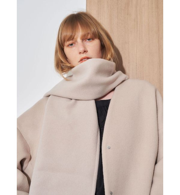 ELENDEEK「FORM SHORT WOOL CT」|ノーカラーコート|