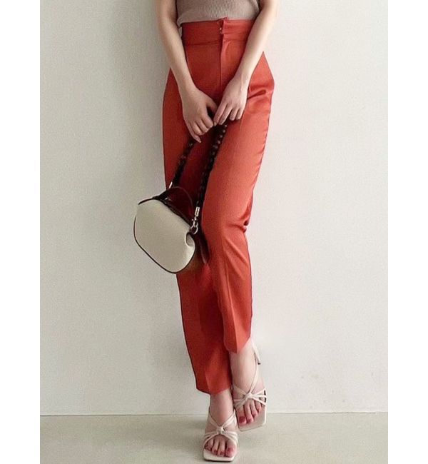RESEXXY「クレープテーパードパンツ【セットアップ着用可能】」|その他|オレンジ