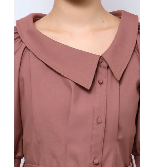 RESEXXY「アシメカラーシャツミニワンピース」|ワンピース|