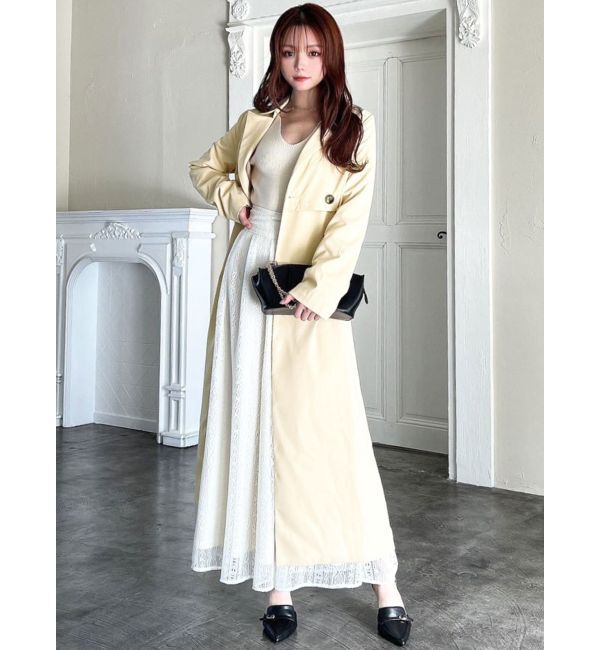 RESEXXY「レイヤードフレアトレンチコート」|トレンチコート|