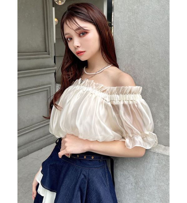 RESEXXY「クロップドオフショルトップス」|シャツ・ブラウス|