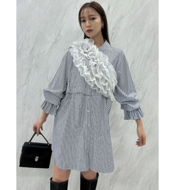 dazzlin「2WAYショートミニシャツワンピース」|ワンピース|