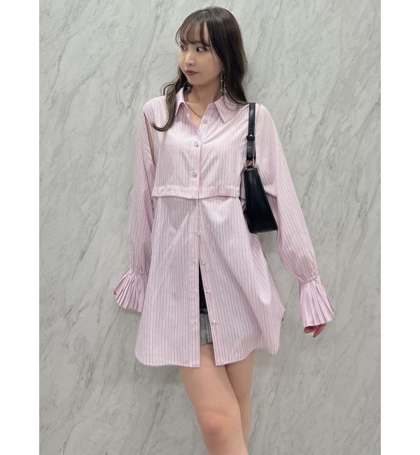 dazzlin「2WAYショートミニシャツワンピース」|ワンピース|ピンク