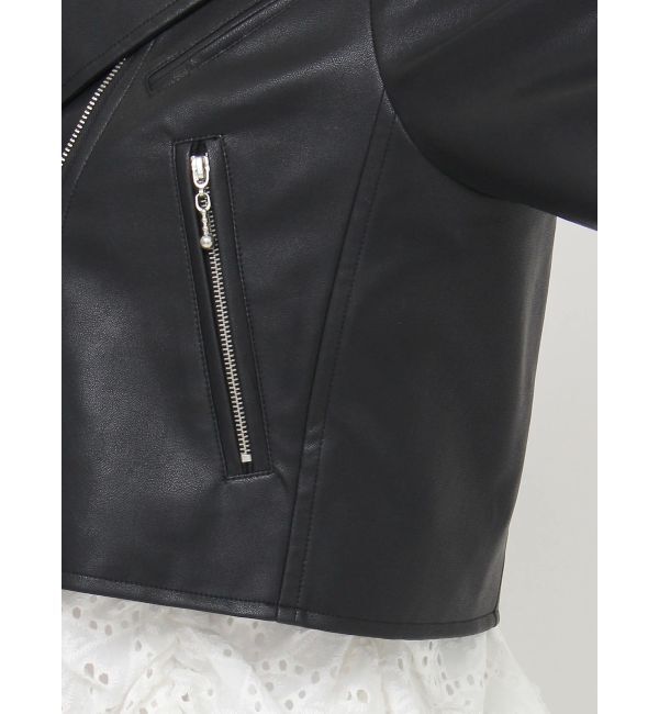 dazzlin「ショートライダースジャケット」|ライダースジャケット|