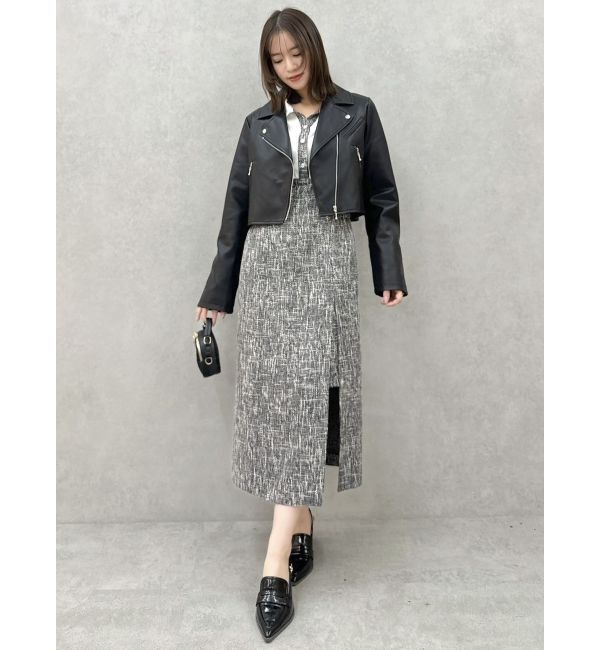 dazzlin「ショートライダースジャケット」|ライダースジャケット|