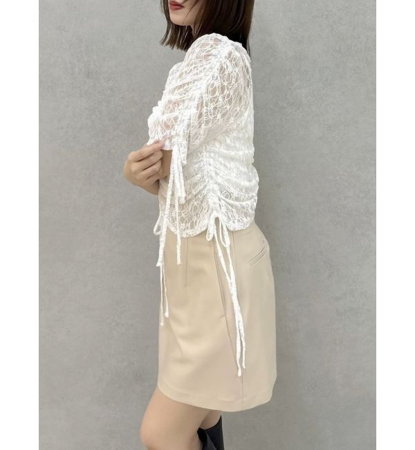 dazzlin「ギャザーリボンレーストップス」|Tシャツ・カットソー|