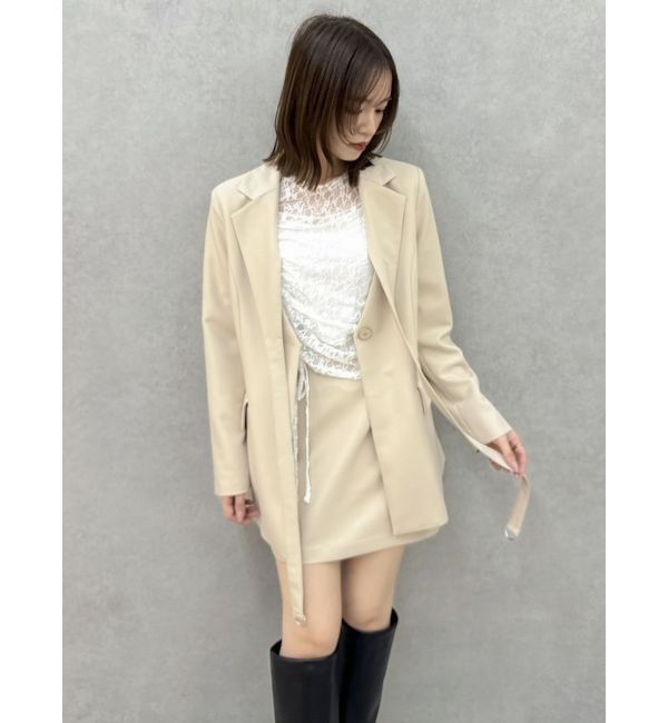 dazzlin「ギャザーリボンレーストップス」|Tシャツ・カットソー|