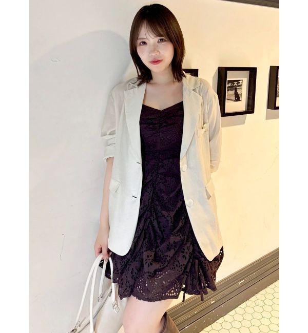 dazzlin「ギャザーリボンミニワンピース」|ワンピース|