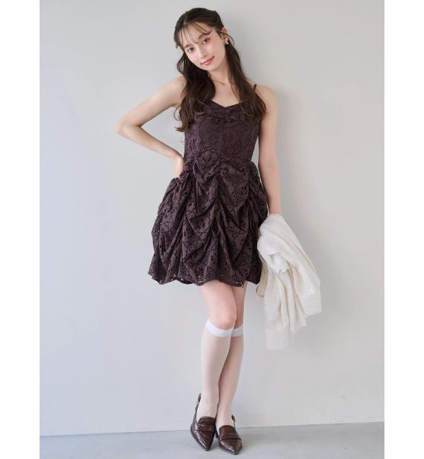 dazzlin「ギャザーリボンミニワンピース」|ワンピース|