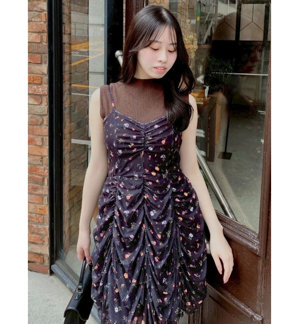 dazzlin「ギャザーリボンミニワンピース」|ワンピース|