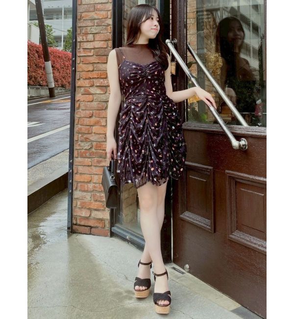 dazzlin「ギャザーリボンミニワンピース」|ワンピース|