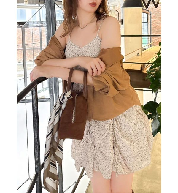 dazzlin「ギャザーリボンミニワンピース」|ワンピース|ピンク