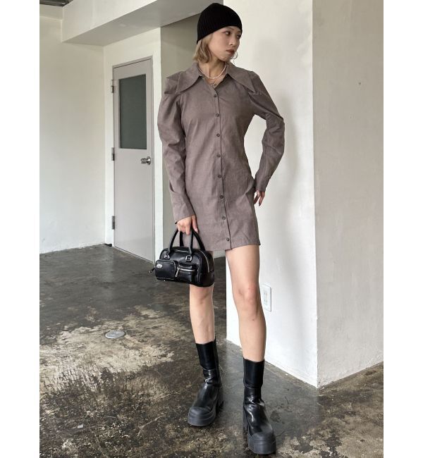 EMODA「ビッグカラーシャツワンピース」|ワンピース|