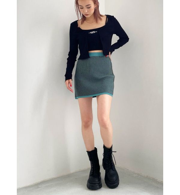 EMODA「3Dファブリックニットスカート」|スカート|