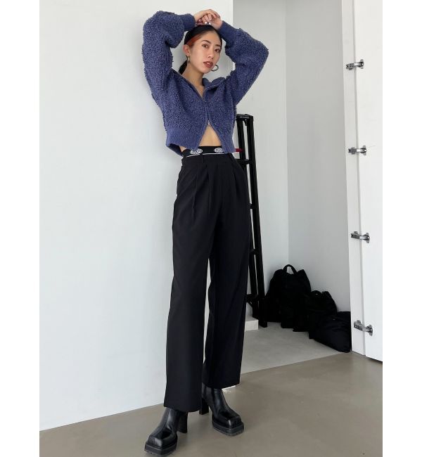 EMODA「フロントジップカラーニットトップ」|ニット・セーター|