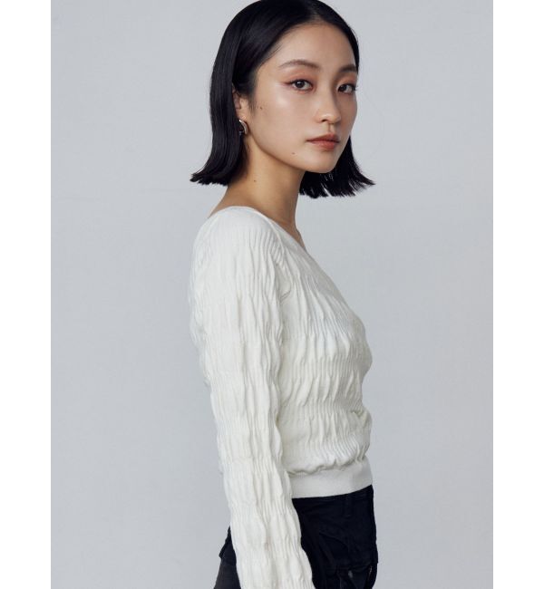 EMODA「アシンメトリークロスニット」|ニット・セーター|