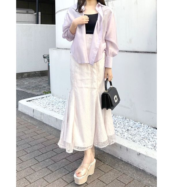 MERCURYDUO「バックスリットシアーシャツ」|シャツ・ブラウス|