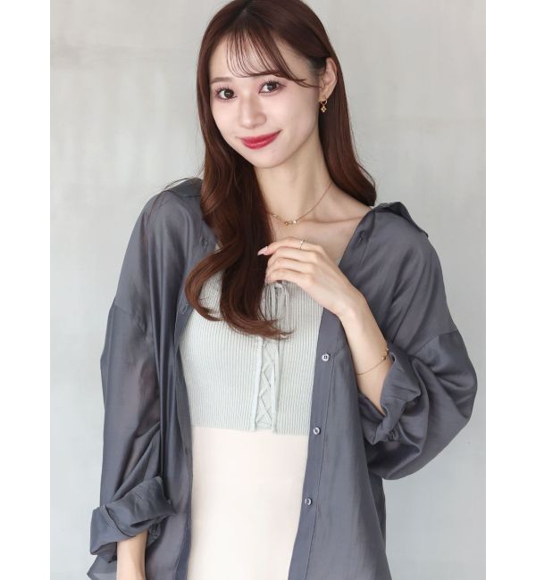 MERCURYDUO「バックスリットシアーシャツ」|シャツ・ブラウス|