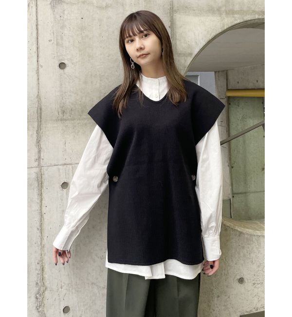 MURUA「レイヤードニットシャツワンピース」|ワンピース|