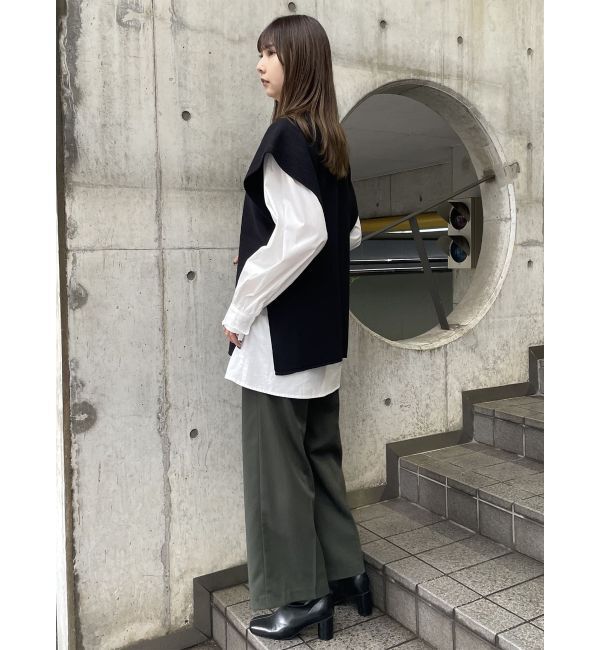 MURUA「レイヤードニットシャツワンピース」|ワンピース|