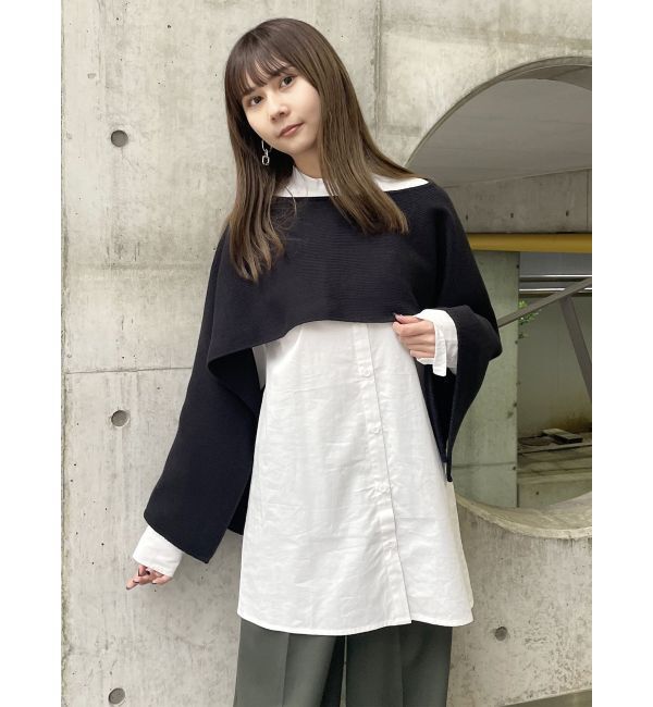 MURUA「レイヤードニットシャツワンピース」|ワンピース|