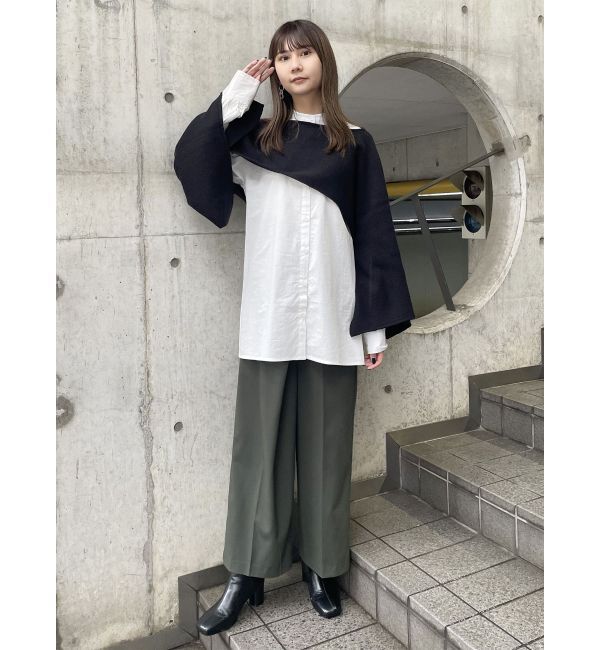 MURUA「レイヤードニットシャツワンピース」|ワンピース|