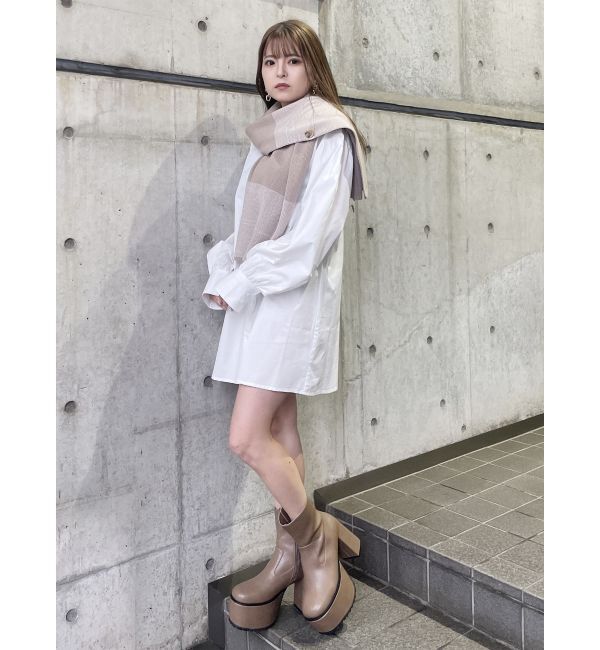 MURUA「レイヤードニットシャツワンピース」|ワンピース|