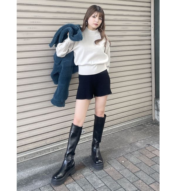 MURUA「リブニットキュロット【ショートパンツ】」|キュロット|