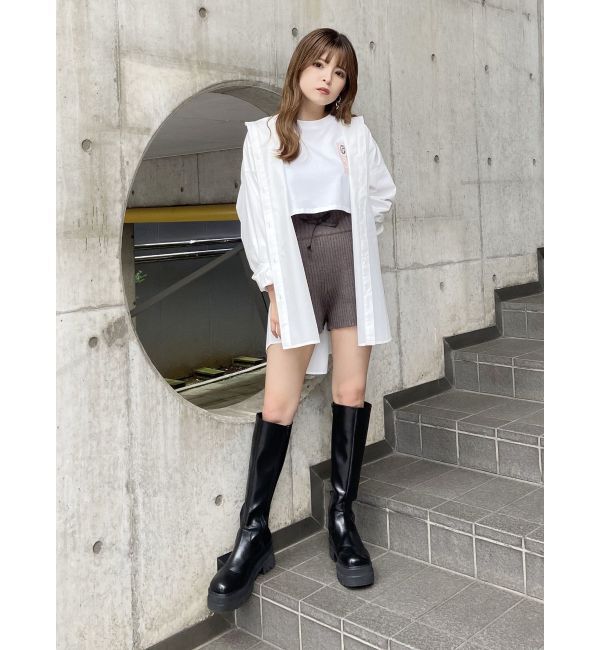 MURUA「リブニットキュロット【ショートパンツ】」|キュロット|