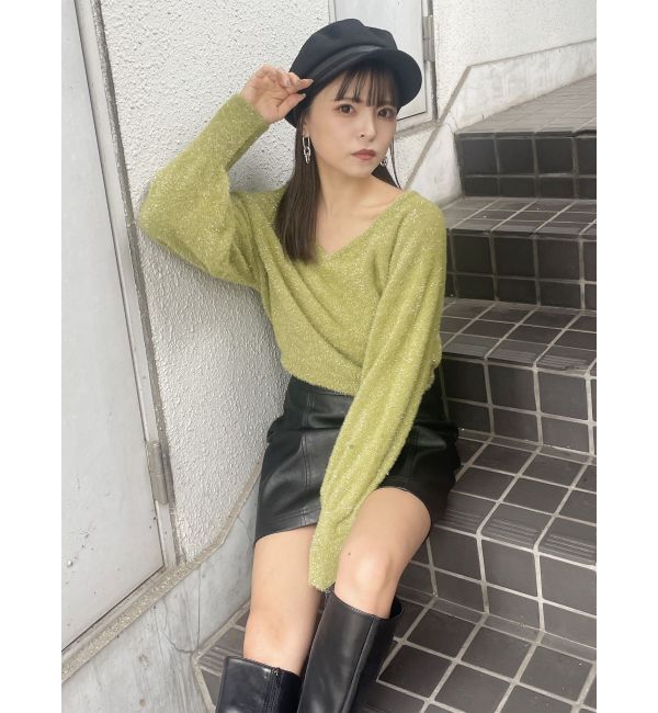 MURUA「2WAYシャイニーフェザーニット」|ニット・セーター|