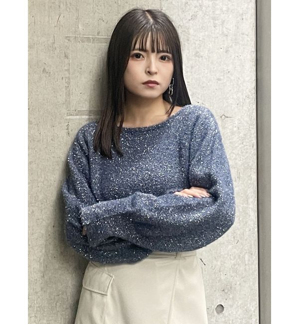 MURUA「2WAYシャイニーフェザーニット」|ニット・セーター|