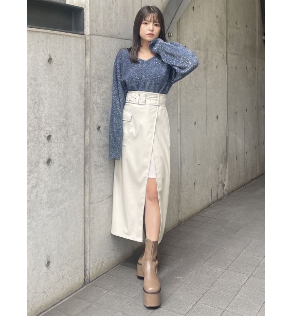 MURUA「2WAYシャイニーフェザーニット」|ニット・セーター|