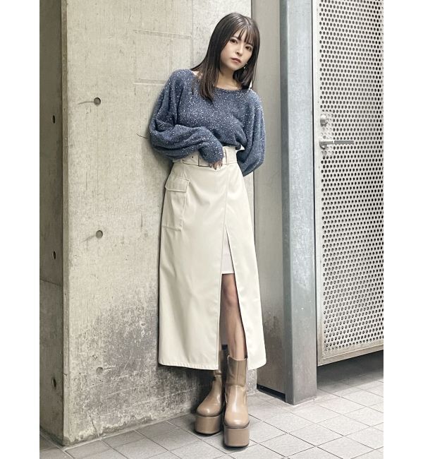 MURUA「2WAYシャイニーフェザーニット」|ニット・セーター|