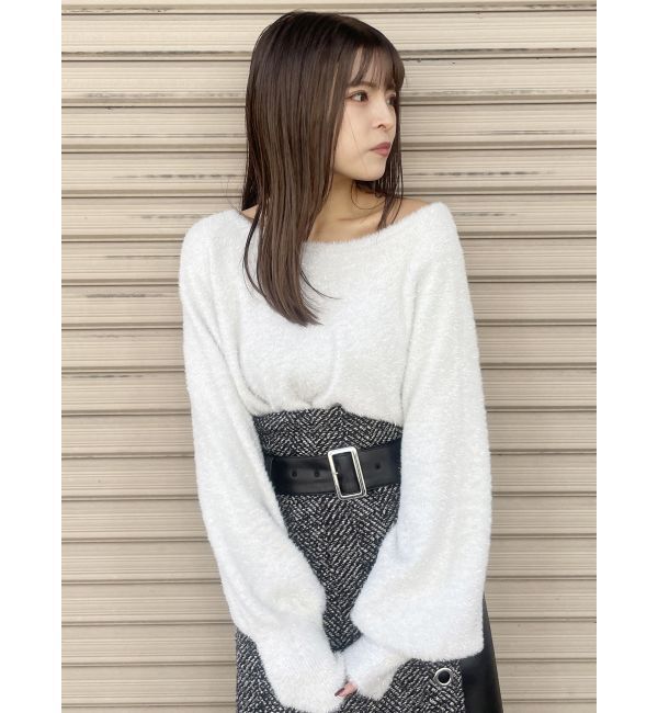 MURUA「2WAYシャイニーフェザーニット」|ニット・セーター|