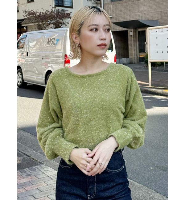 MURUA「2WAYシャイニーフェザーニット」|ニット・セーター|