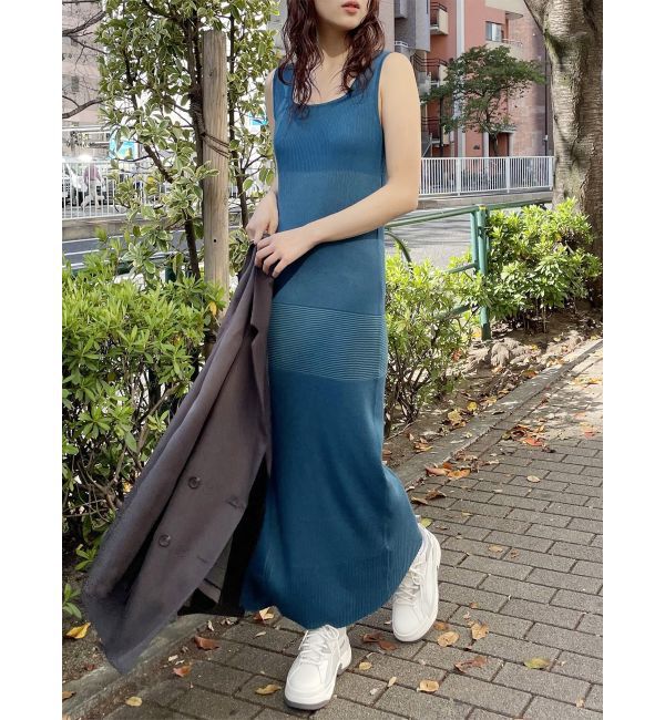 MURUA「ナローニットワンピース」|ワンピース|ブルー